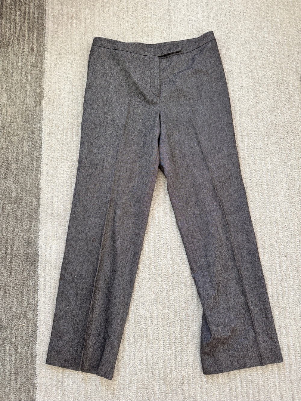 Faconnable Paris Euro Heathered Brown Wool Blend Trousers